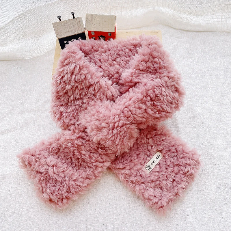 New Brand Scarf For Children Baby Warm Scarves Girls Boys Lamb Wool