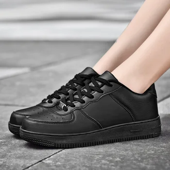 

Men's shoes spring and autumn board shoes breathable student casual shoes black and white round toe shoegd