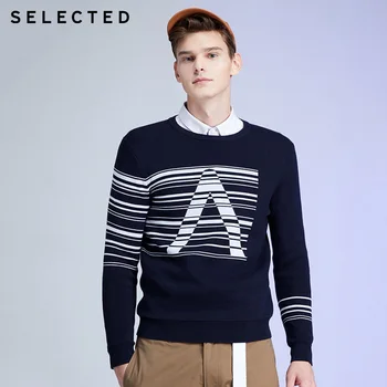 

SELECTED Contrasting Stripe Letter Print Round Neckline Sweater | 419424501
