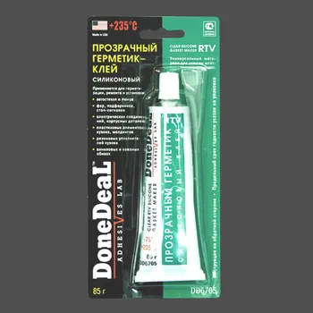 

Прозрачный силиконовый герметик-клей для стекол