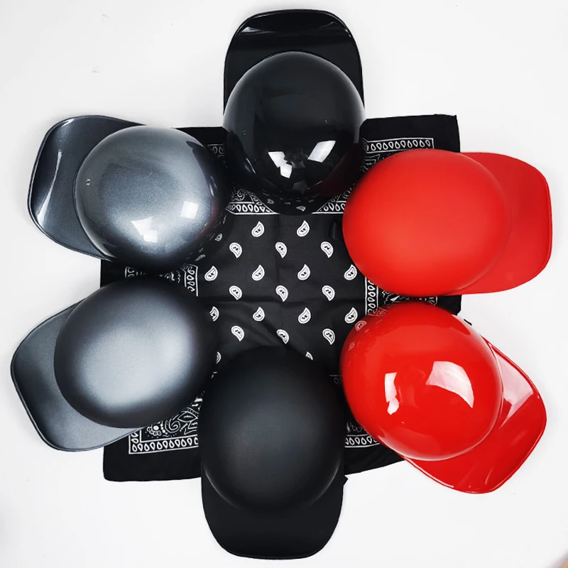 2021 Baseball Cap Helmet Motorcycle Vintage Retro Helmets Summer Open Face Scooter Cruiser Chopper Gangster DS Men Women Kid
