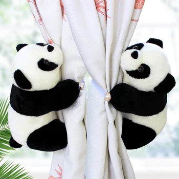 

AIBOULLY 2Pcs/set Cartoon Panda Curtain Buckle Strap Clip Tie back Curtain Hook Accessories Children's Room Curtain Decoration