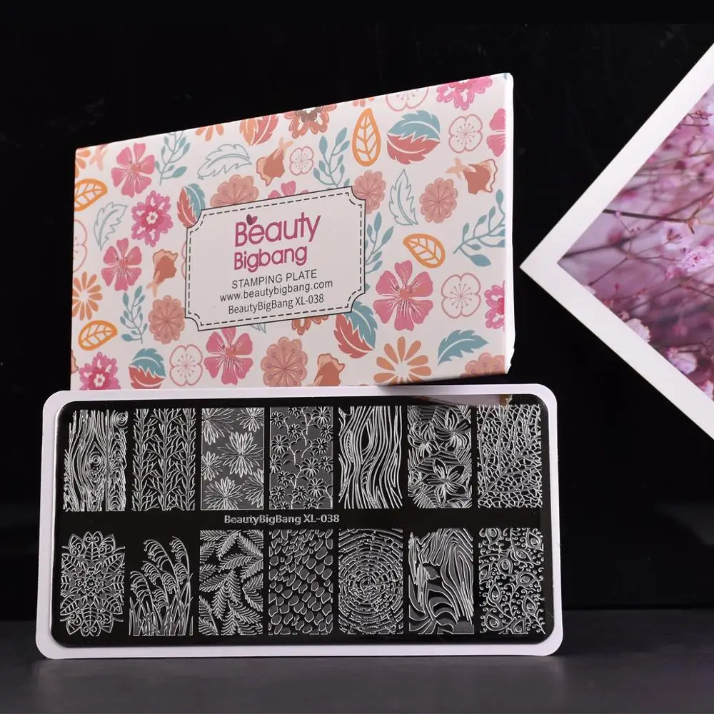 BeautyBigBang пластины для стемпинга ногтей 6*12 см для стемпинга Ретро Цветочный Лист тема для дизайна ногтей шаблонные штампы для ногтей BBB XL-038