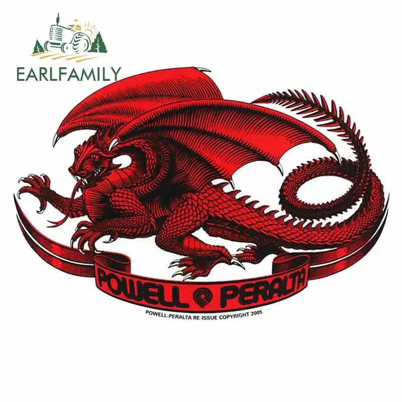 

EARLFAMILY 13cm x 13cm Dragon Totem Car Stickers Vinyl JDM Waterproof Anime Sunscreen Bumper Trunk Truck Graphics 3D Fine Decal