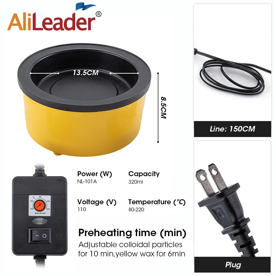Alileader Cheap Hot Glue Pot Keratin Glue Melting Pot + 50G Free Keratin For Hair Extensions Professional Salon Extension Kit hair extension glue keratin glue keratin glue pot