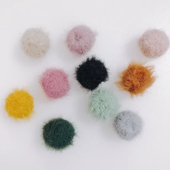 

8 pieces / lot Autumn and winter fur ball plush earrings earrings earrings jewelry material accessories Other