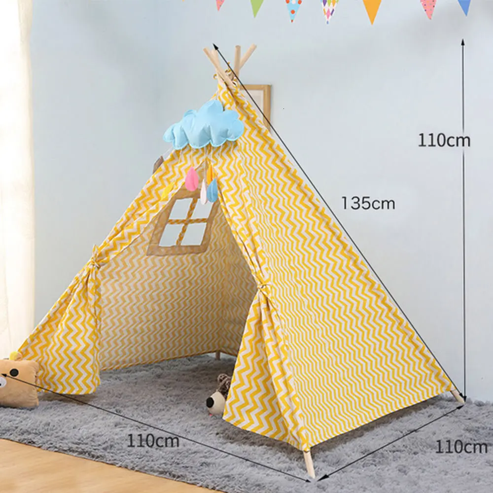 11 типов большая палатка teepee хлопковая парусиновая детская палатка детский игровой дом для девочек Wigwam игровой дом Индия палатка-вигвам Декор для комнаты - Цвет: WJ3688E