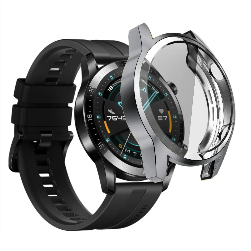 Чехол для часов для huawei Watch Gt 2 GT2 46 мм, чехол, тонкий ТПУ чехол, защита на весь экран для huawei Watch GT 2 46 мм