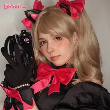 L-email парик игра OW DVA Черный кот Косплей парики длинные хвосты косплей парик Halowween термостойкие синтетические волосы