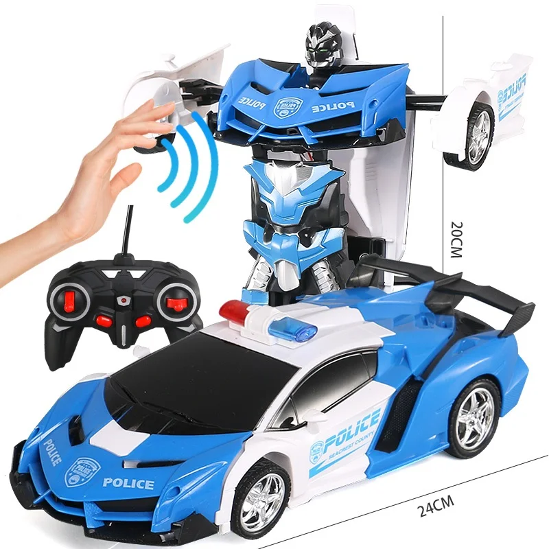 Трансформация Робот автомобиль 1:18 деформация радиоуправляемая Игрушечная машина индукция светодиодный датчик жестов дистанционное управление модели автомобилей RC Боевая игрушка подарок - Color: c
