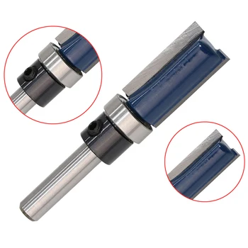 

1/4 Inch Shank Flush Trim Carbide Pattern Router Bit Woodworking Cutter Blade Length 25mm