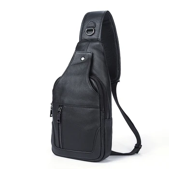 

Genuine Crazy Horse Leather Waist Packs For Men Travel Belt Length Male Small Waist Bag For Phone Pouch