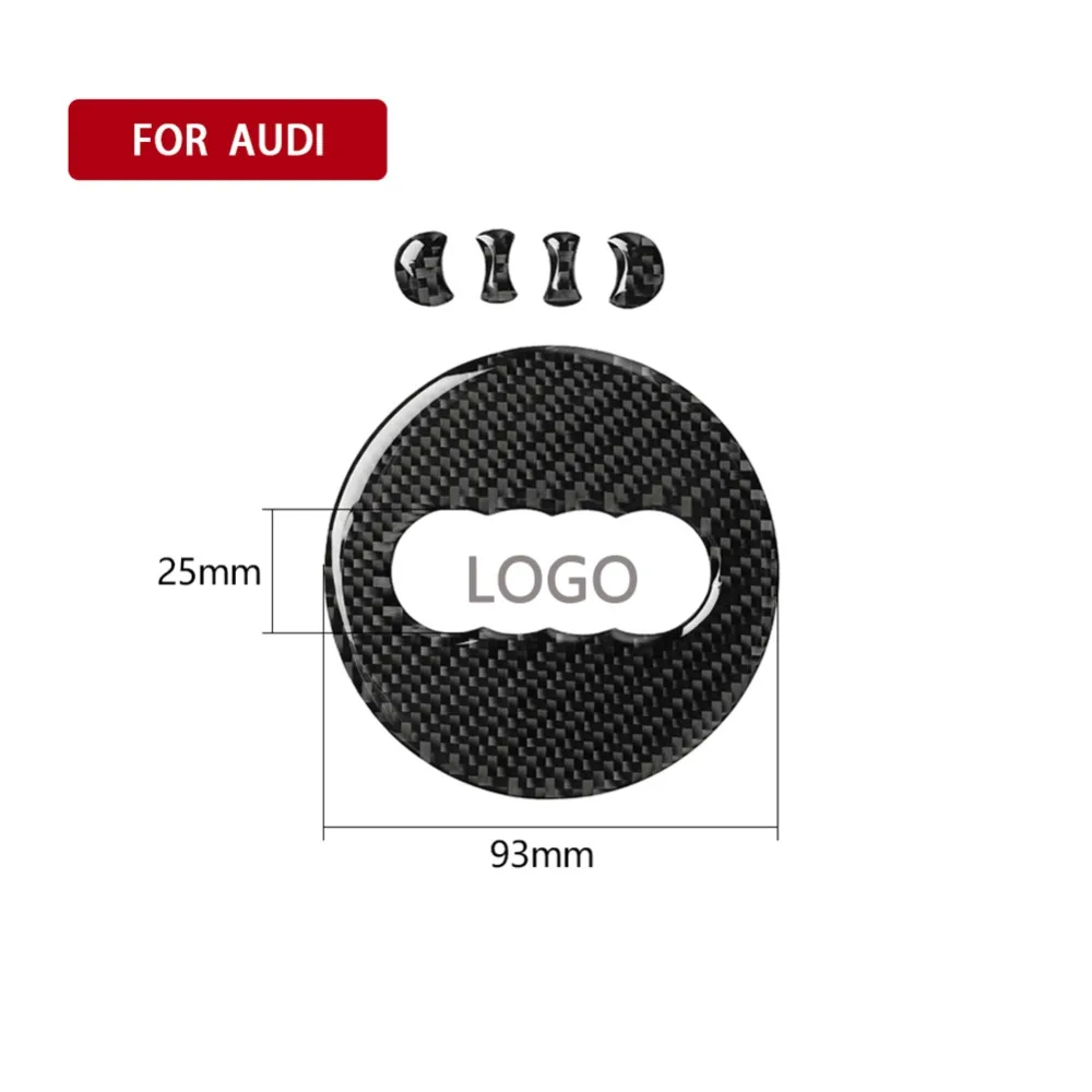Carbon Fiber Car Steering Wheel Ring Trim Sticker Logo Decals Cover Decoration For Audi A3 8V A4 B8 Q3 Q5 8R Q7 SQ7 Auto Styling (8)