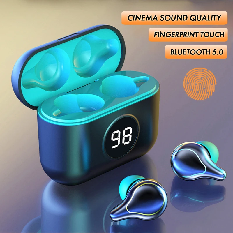 

Wireless Headphones LED Display With Microphone TWS Bluetooth 5.0 Earphones Sports Waterproof Headphone Headsets Touch Control