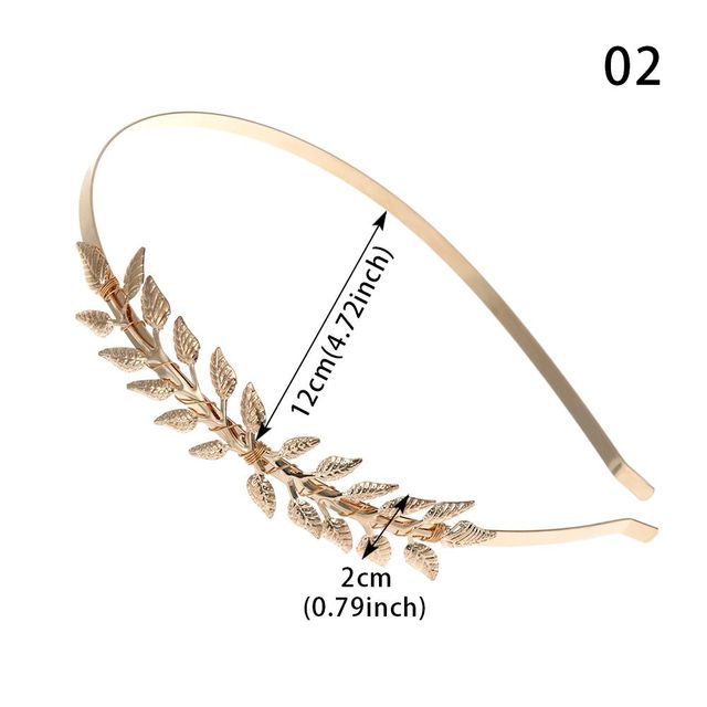 Gold leaf wedding roman bride greek women hair accessories bride head jewel headband head tiaras crown jewelry Hair Hoop