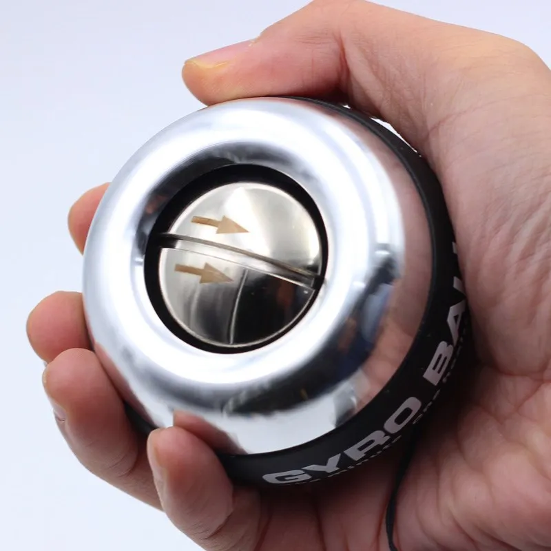 Auto-Start Strengthen Metal Power Wrist Ball Forearm Muscle Training Gyroscopic Ball With LED Light With Bag F2039