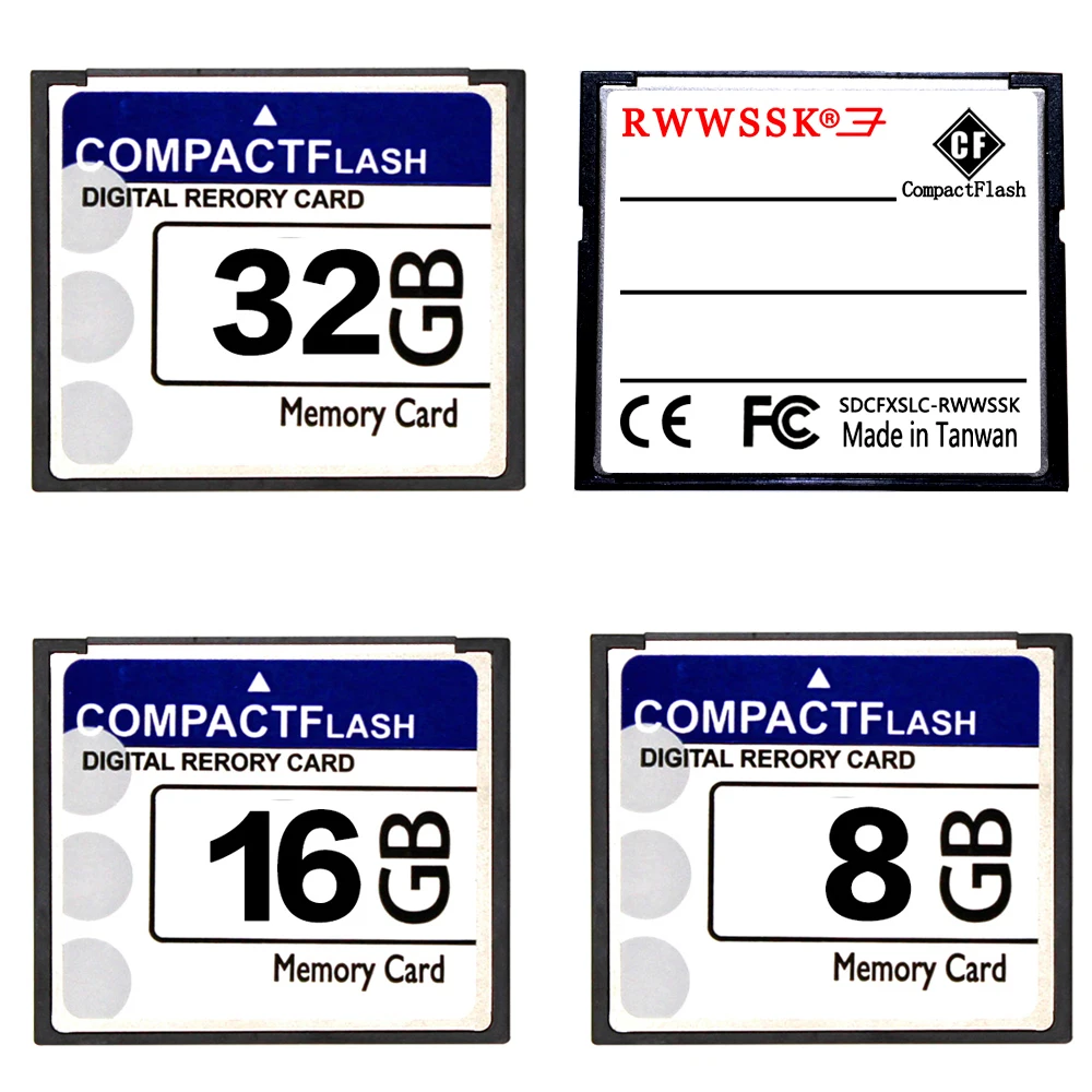 RWWSSK оригинальная компактная флеш карта CF 64MB 128MB 256MB 1GB 2GB 4GB 8GB 16GB 32GB 64GB cf памяти