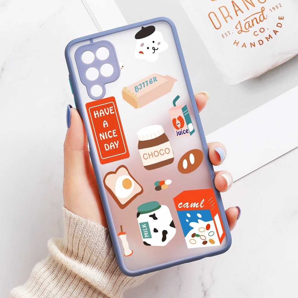 A52 Case For Samsung A32 Cases Luxury Hard Matte Funda Samsung S21 Ultra S20 FE Plus A72 A12 A21S A 32 52 Lens Protection Covers