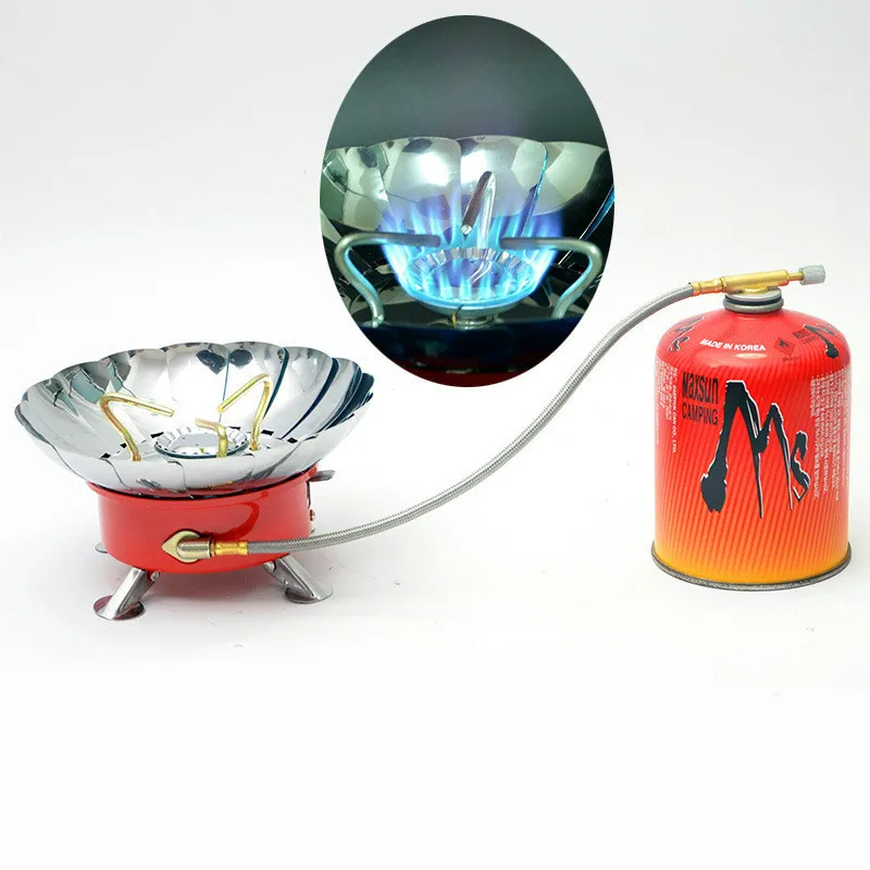 

Уличная Встроенная портативная ветрозащитная печь в форме лотоса, для кемпинга, похода, рыбалки, самостоятельного вождения, плоская воздушная печь, посуда