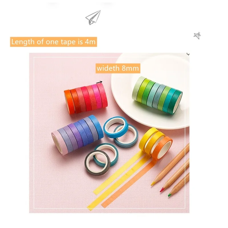 60 cor arco iris washi conjunto de fita 01