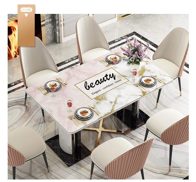 PVC Soft Glass Oilproof Waterproof Table Covers PVC Tablecloth Oil Tablecloth Glass Soft Cloth Home Textiles Almofadas Placemats