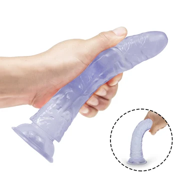 FLXUR Realistic Jelly Dildo Strong Suction Cup Male Artificial Penis Adult Sex Toy for Women Anal Plug Vagina Female Masturbator 1