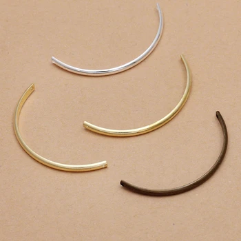 

20 Pieces/Lot 48 mm Copper Connector Semicircle Earring Component DIY Accessories For Jewelry Making