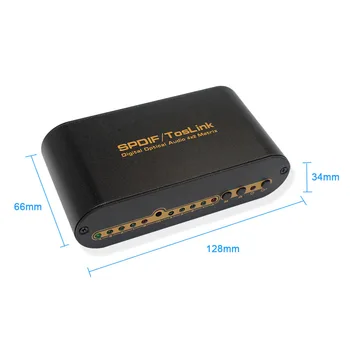 

Digital Optical Audio Matrix 4X2 Switch 4 in 2 Out Video Splitter Converter with Remote Control