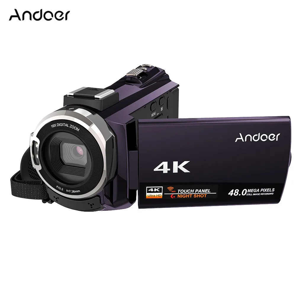 Andoer видеокамера 4K 1080P 48MP цифровая камера с Wi-Fi для видео Камера Регистраторы