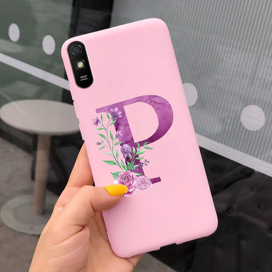 Cute Letters Silicone Soft TPU Phone Case - Durable Back Protector Shell