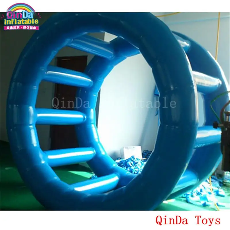 Long 1.5M Aqua Roller For Amazing Games, Free Air Pump Inflatable Water Floating Wheel For Adult