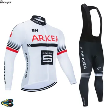 

2020 Team ARKEA Cycling Jersey Set Long Sleeve Bike Cycling Set Autumn Spring Ropa Ciclismo Pro Bicycle Wear Bike Clothing 20D