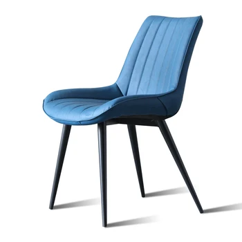 

Simple Chair Home Dining Chair Hotel Leather Chair European Back Light Luxury Chair Leisure Sofa Chair Single