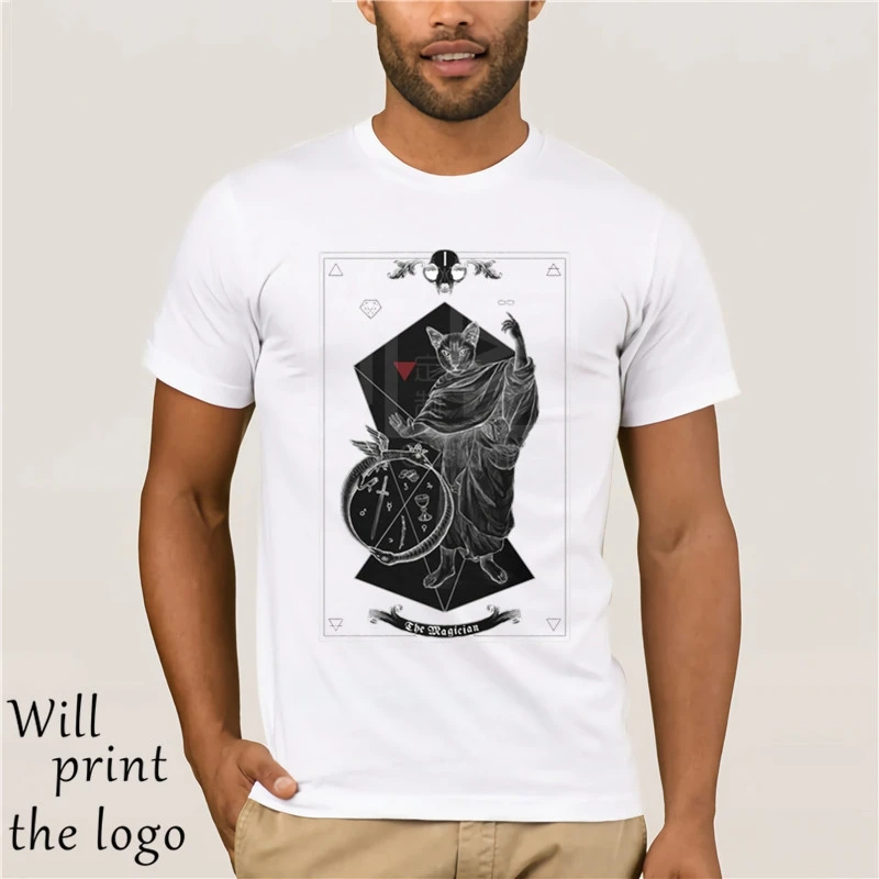 Tarocchi Il Mago I invertito Casual Magliette e camicette T Shirt per I Ragazzi di Estate Tessuto di Cotone O-Neck T Shirt di