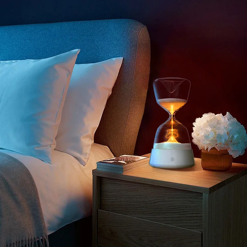 

Creative hourglass lamp blowing glass night light hourglass decompression sleep aid