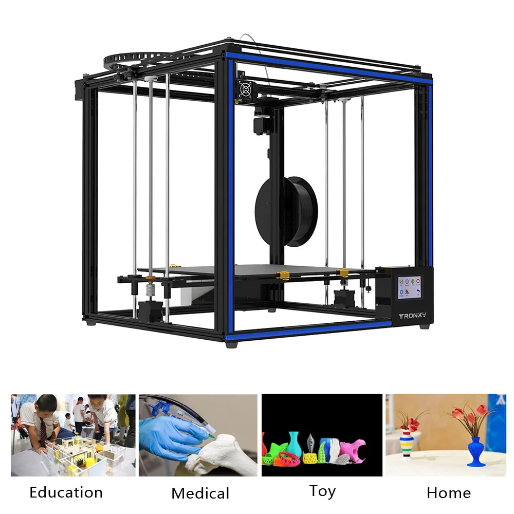 Набор 3D принтеров Tronxy X5SA 400 DIY с двойной осью Z большой размер печати 400*400*400 мм