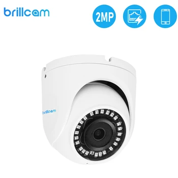

Brillcam 2MP HD IR Dome IP Camera with 2.8mm Len PoE IP67 Weatherproof AI Built in Microphone Indoor Camera