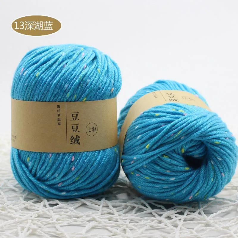 color 13 10 шариков* 50 г пряжа для вязания крючком ручная вязка крючком детская трикотажная пряжа ручное плетение линия шелковая Белковая нить ZL45 - Цвет: color 13
