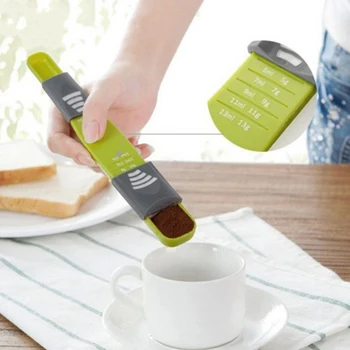 

Kitchen Metering Spoon Measure Cup Double End Eight Stalls Adjustable Scale Measuring Spoons Baking tool Kitchen Accessories