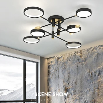 

Nordic chandelier creative personality modern duplex building living room dining room art industrial wind chandelier