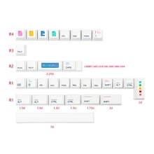 136 pces tema keycap pbt cherry perfil padrão processo de sublimação keycap