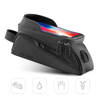 

Bike bag Bicycle front beam package Saddle bag Mountain bike W/reflective strip