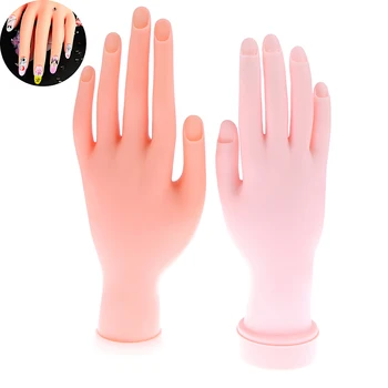 

Fake Hand Model Manicure Nail Art Practice Prosthetic Professional Bendable PVC New
