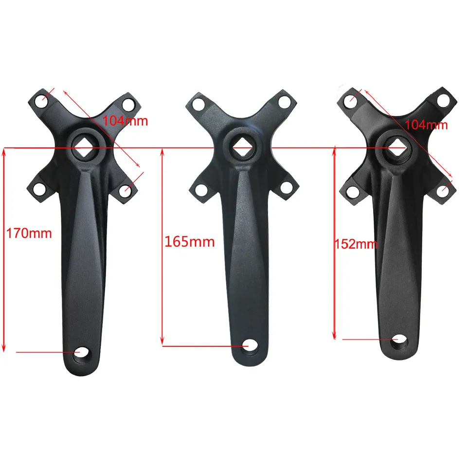 Bras Manivelle 170mm Pédalier Vélo Simple Plateau 52T - Bras 170mm - Pour Vélo Route, VTT, Fixie - Avec Protège-chaîne Plateau Protection Chaîne