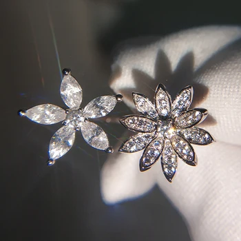 

Women Ring Charm Personality Party Wedding Women Temperament Wild Camellia Girlfriend Jewelry Accessories