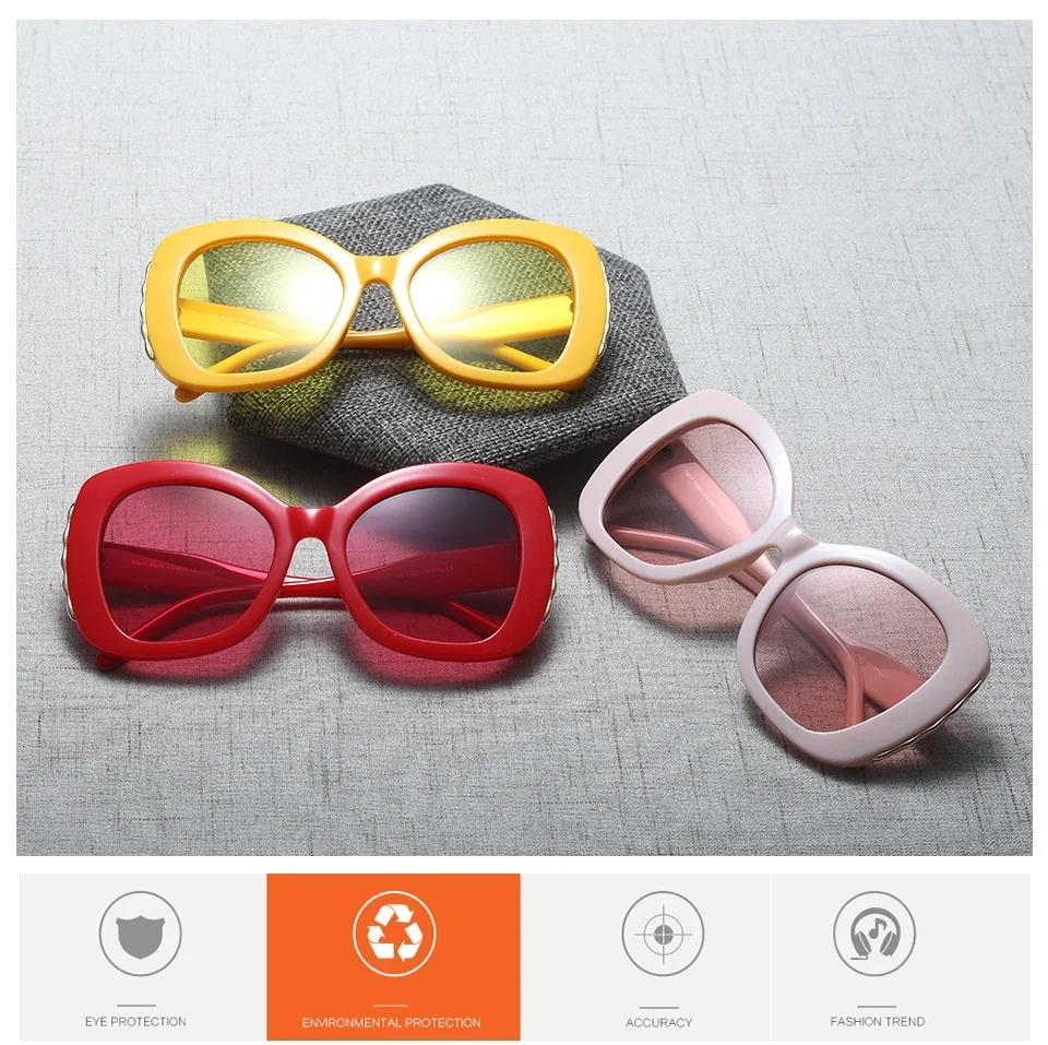Женские квадратные солнцезащитные очки, женские роскошные фирменные дизайнерские негабаритные оттенки, женские солнцезащитные очки «кошачий глаз», большая оправа, очки Oculos De Sol
