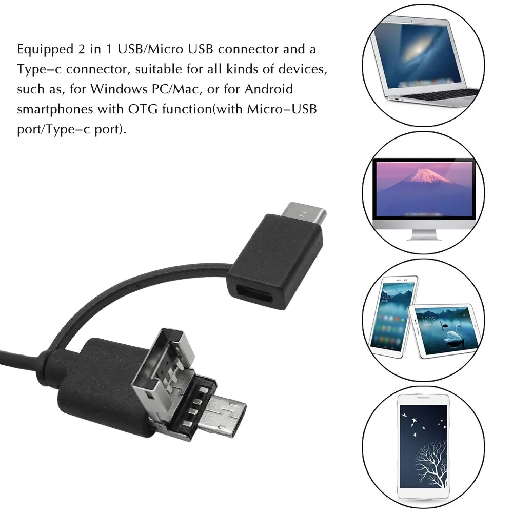 Портативный цифровой USB микроскоп инспекционная лупа водонепроницаемая камера