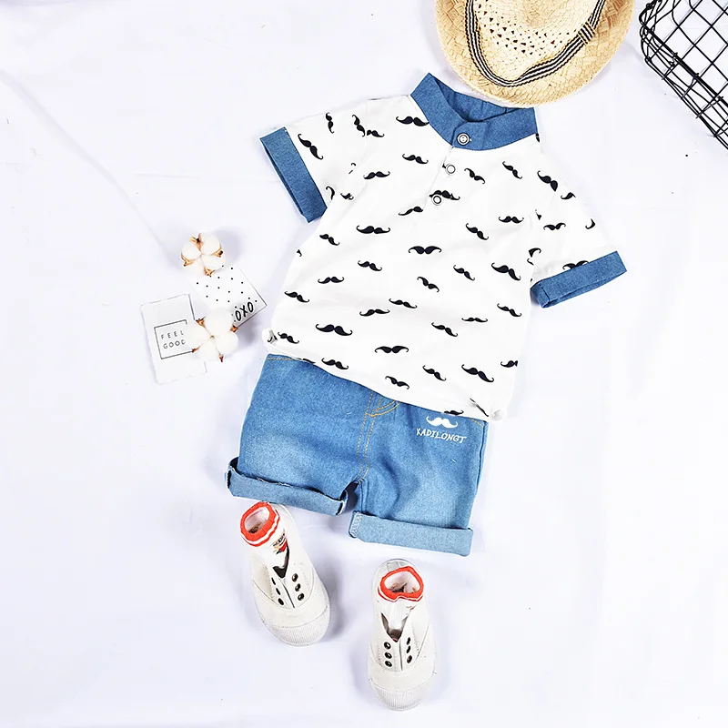 Стиль; детская одежда с принтом кокосовых деревьев; детская одежда с короткими рукавами; футболка с отворотом; летний комплект с шортами для малышей