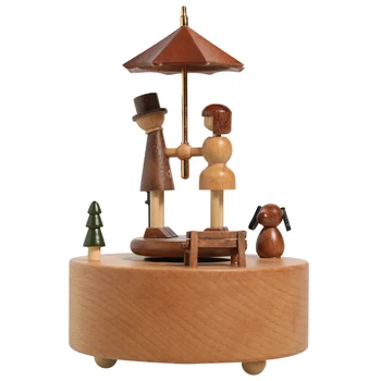 

Diy Hand Crank Personalized Wooden Music Box Wood Hand Crank Musical Boxes Vintage Wood Music Box Mechanism Musique Gift II50YYH