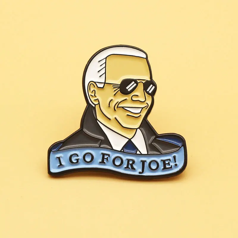 Biden эмалевые булавки Veep I GO FOR JOE Милая мультяшная металлическая брошь для мужчин и